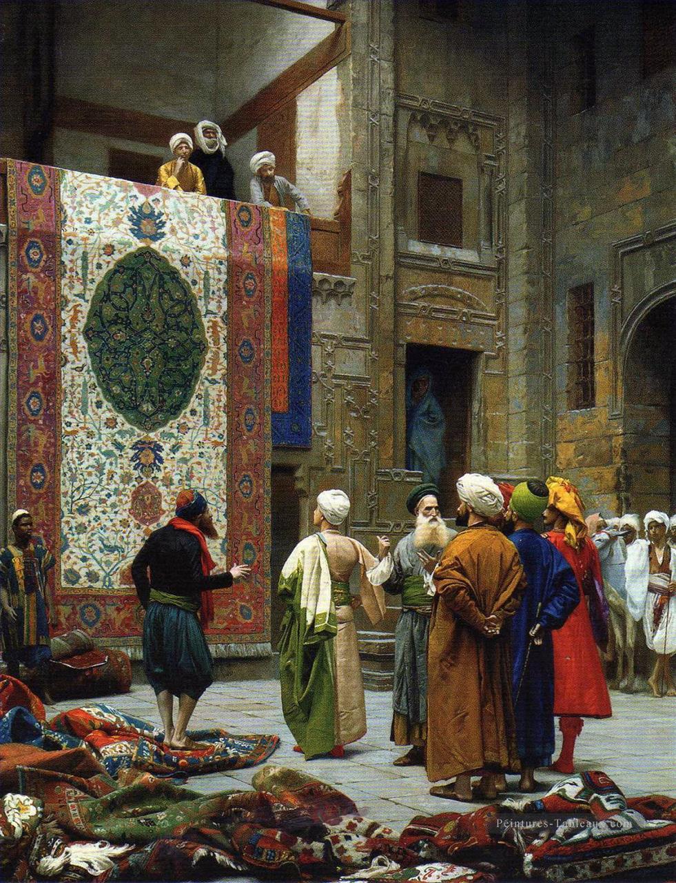 Le Marchand de Tapis Grec Arabe orientalisme Jean Léon Gérôme Peintures à l'huile